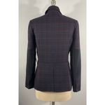 1. State State Glen Plaid One Button Blazer Jacket Mahogany Notch Lapel Women Size 10 Photo 2