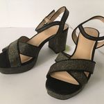 Black/Gold Heels, Size 6 Black Photo 3