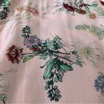 Pink Floral Long Sleeve Ruffle Wrap Dress S Photo 6