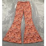 Natural Life Pants Medium Bell Bottom Knit Paisley Boho Hippie Lightweight Photo 0