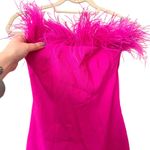 IORANE Feather Sleeveless‎ Mini Dress Hot Pink 38/S Photo 2