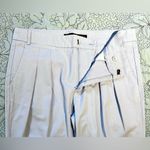 ZARA  BASIC Pleated High Waist Light Lavender Crop Ankle CareerTrouser. Sz S Photo 6