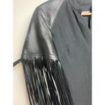 Raquel Allegra Black Linen Fringe Top Sz. 0 (XS/0/2) Black Photo 1