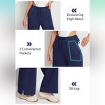 Baleaf  Navy Fleece Lined Straight Sweatpants with pockets size small NEW Photo 4