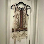 Daniel Rainn  Flowy Layered Earth Tone Aztec Print Sleeveles Blouse Button Size S Photo 9