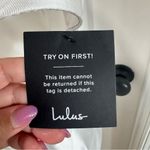 Lulus Bubbly Charm NWT size Medium White Taffeta Tiered Ruffled Mini Dress Photo 5