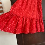 Handmade Vintage Retro Red Heart Print Skirt Fit and flare Ruffle Hem Size 16 Photo 3