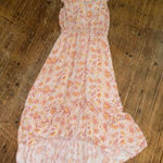 Lucky Brand  flowy boho peasant high low smocked button down dress Photo 0