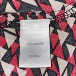 J. Jill size 14P collared shirt dress red white black triangle pattern knee lgth Photo 9