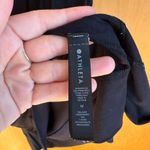 Athleta  Black Relaxed Weekender Tee Shirt Women's Size M Cowl Neck Short Sleeve Photo 2