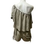 Iconic Luxe Women's off the Shoulder Gray Romper Size L Casual Summer Size L Photo 1