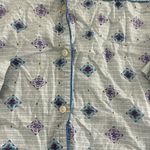 Victoria's Secret VICTORIA’S SECRET light blue patterned button down sleep shirt size medium Photo 2