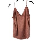 EXPRESS ‎ Cami Top Ruffle Trim Sleeveless Casual Blouse Rose Gold Medium Photo 5
