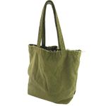 Urban Outfitters NEW  Women's Army Green Smiley Patch Distressed Canvas Tote Bag Photo 2