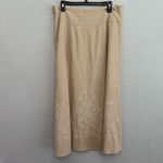 Hillard & Hanson  Linen Blend Embroidered Maxi Skirt‎ Size 10 A-Line Linen Blend Photo 2
