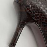 Halston Brown Reptile Pump Heels Photo 8