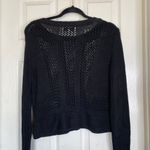 Robert Rodriguez  Silk Cage Knit Sweater Fisherman Net Pullover Size Small Black Photo 9