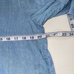 J.Jill  Denim Medium Chambray Wash Split Neck Tunic Top Photo 5