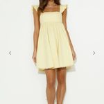 Hello Molly  Pale Yellow Mini Babydoll Dress Photo 1