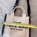 Marc Jacobs  Tote shoulder Bag Beige Black logo Canvas zipper Photo 4