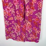 Loft  Floral Flowy Wide Leg Linen Pants Pull On Size Large L EUC Photo 11