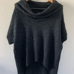 Splendid Black Wool Blend Shrug/Poncho Photo 0