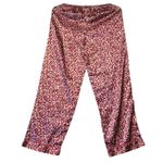 Gilligan O'Malley Women's S Satin‎ Pajama Pants Leopard Print Pink Girlie Y2K Photo 0