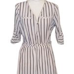 Iris White And Black Stripped Dress Photo 0