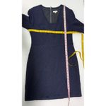 Shoshanna  Long Sleeve‎ V Neck Dress Navy Blue Quilted Career Size 12 Photo 6