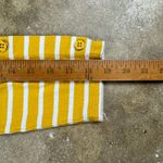 Talbots  Women’s Striped Boatneck Long Sleeve Top M Mustard Yellow‎ White Cotton Photo 10