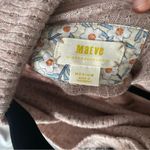 Maeve Anthropologie Addie Ruffled Hacci Pullover Sweater Size M Neutral Taupe Photo 7