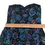 Scala  Strapless Sequin Silk sheath mini party cocktail Dress Photo 5