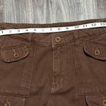 Women's Brown Wide Leg Cargo Jeans Size 0 Photo 2