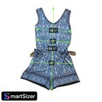 Max Studio Women's Max‎ Studio Blue Printed Sleeveless Romper Size S Photo 4