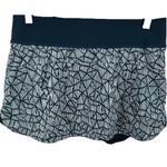 Title Nine Bonded Skort Ultralight Running Nimblene Printed Tennis Blue Indio M Photo 1