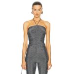 Alexandre Vauthier Halter Top in Silver 34 New Womens Metallic Jersey Size undefined Photo 8