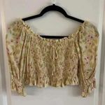 Faithfull the Brand 1112 NWT Faithful The Brand Isadora Puff Sleeve Crop Top Size US 2 Photo 3