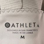 Athleta  Zone Bra Gray Powervita Fabric Strappy Back Removable Cups Size Medium Photo 3