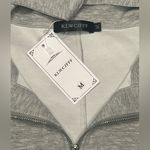 Gray oversized modern sporty chic drop shoulder hoody 1/4 zipper pockets NWT M Size M Photo 9