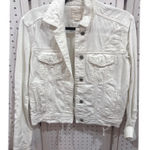 American Eagle  Outfitters White Distressed Denim Jacket Women's XS Photo 0