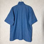 Emerson Fry Women’s Denim Layering Jacket Shell Button Front in Indigo Denim S Blue Photo 6