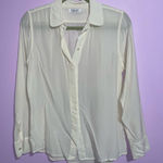 Everlane Silk Button Up Blouse Off White Women Size S Minimalist Capsule Office Photo 0