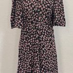 byTiMo Floral Summer Button Down Mini Dress Size L Black Size L Photo 0