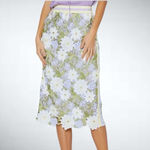 Current Air Size S Anthropologie  Floral Crochet Pencil Skirt Photo 2