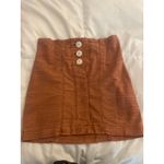 Free People  Every Minute Every Hour Mini Skirt High Waist Size 4 Buttons Photo 2