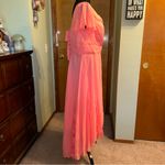 NWOT coral chiffon short sleeve Mother of the Bride dress lace panels size 18W Pink Photo 1