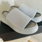 Rag and Bone  Brixley Knit Slide Sandal, Gray/Blue, Size 10 (Euro‎ 40), NWT Photo 0