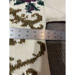 Vintage Floral Sweater Womens Medium Roses Vneck Cottage Core Teacher Heavy Knit Photo 6