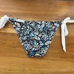 Source Unknown Women’s Juniors‎ Unbranded Side Tie Bikini Bottoms Blue White Floral Size Large Photo 5