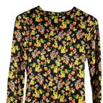 Caroline Constas Allonia Black Floral Print Long Sleeve Trumpet Gown Size XS Photo 6